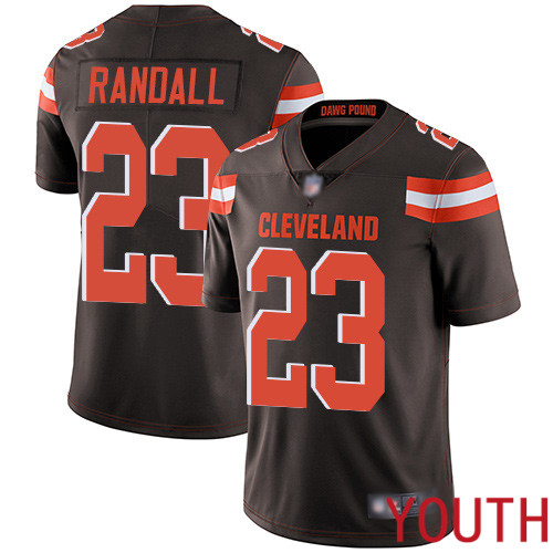 Cleveland Browns Damarious Randall Youth Brown Limited Jersey #23 NFL Football Home Vapor Untouchable